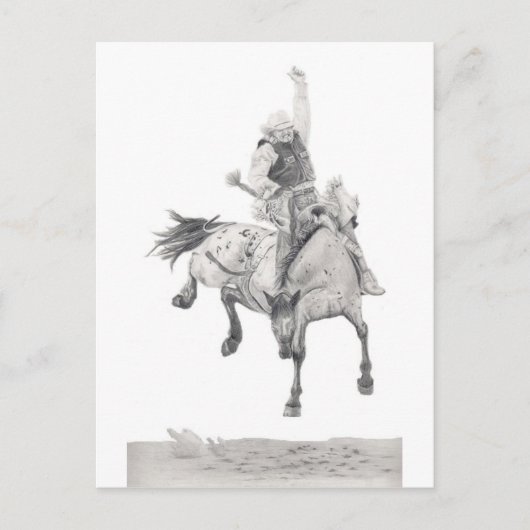 Carte Postale Bronc de selle (Devant)