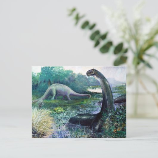 Carte Postale Brontosaurus (Debout devant)