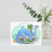 Carte Postale brontosaurus (Debout devant)