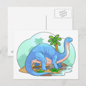 Carte Postale brontosaurus (Devant / Derrière)
