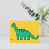 Carte postale Brontosaurus conviviale (Debout devant)