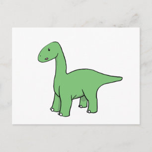 Carte Postale Brontosaurus vert