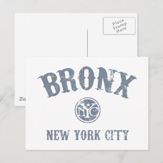 Carte Postale *Bronx (Devant / Derrière)