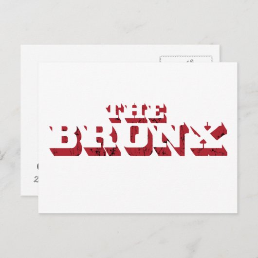 Carte postale Bronx Big Letter (Devant / Derrière)