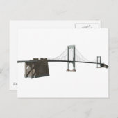 Carte Postale Bronx Whitestone Bridge : Modèle 3D : (Devant / Derrière)