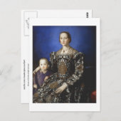 Carte Postale Bronzino Eleanor de Tolède et son fils (Devant / Derrière)