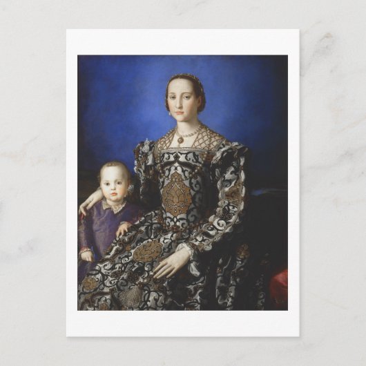 Carte Postale Bronzino Eleanor de Tolède et son fils (Devant)