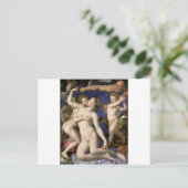 Carte Postale Bronzino : Vénus, Cupidon, Folie et Temps (Debout devant)