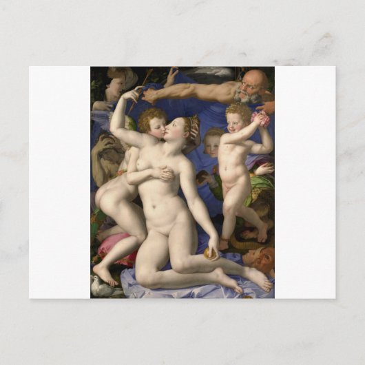 Carte Postale Bronzino : Vénus, Cupidon, Folie et Temps (Devant)
