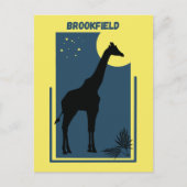 Carte Postale Brookfield Zoo Chicago Illinois Vintage Giraffe (Devant)