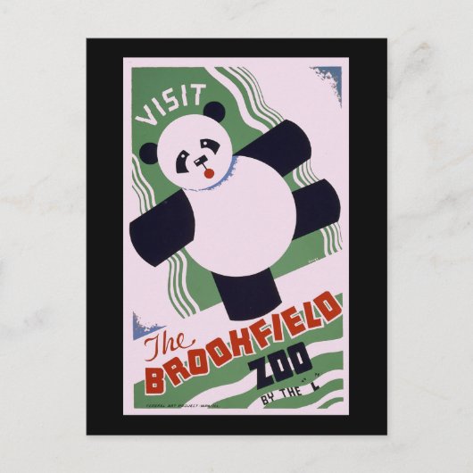 Carte Postale Brookfield Zoo Panda (Devant)