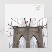Carte Postale Brooklyn Bridge à New York (Devant / Derrière)