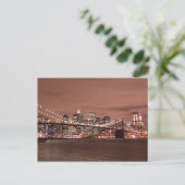 Carte Postale Brooklyn Bridge à Night, New York (Debout devant)