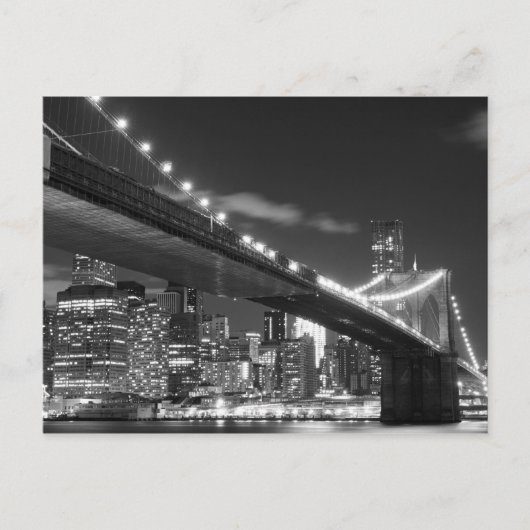 Carte Postale Brooklyn Bridge à Night, New York (Devant)