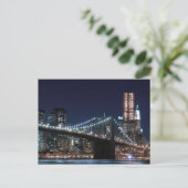 Carte Postale Brooklyn Bridge à Night, New York City (Debout devant)