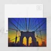 Carte Postale Brooklyn Bridge At Sunset (Devant / Derrière)