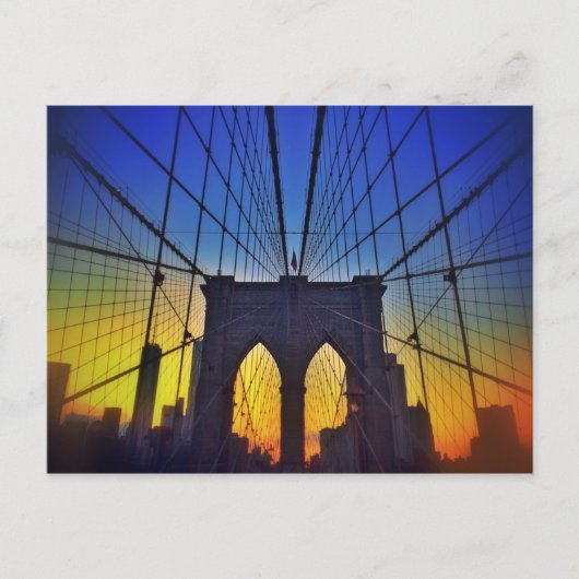 Carte Postale Brooklyn Bridge At Sunset (Devant)