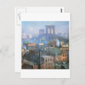 Carte Postale Brooklyn Bridge, East River, vers 1916 (Devant / Derrière)