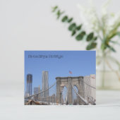 Carte Postale Brooklyn Bridge et Freedom Tower (Debout devant)