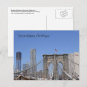 Carte Postale Brooklyn Bridge et Freedom Tower (Devant / Derrière)