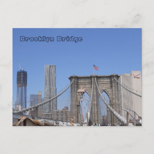 Carte Postale Brooklyn Bridge et Freedom Tower (Devant)