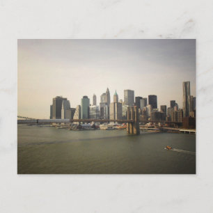 Carte Postale Brooklyn Bridge et New York City Skyline