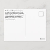 Carte Postale Brooklyn Bridge Information, New York (Dos)