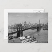 Carte Postale Brooklyn Bridge & Manhattan Skyline, 1920 (Devant / Derrière)
