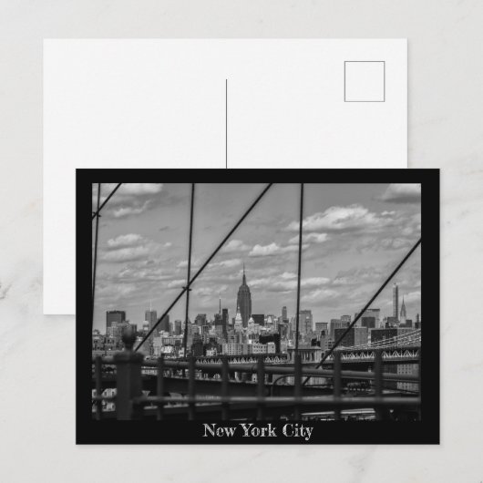 Carte Postale Brooklyn Bridge, New York (Devant / Derrière)