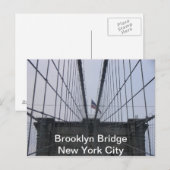 Carte Postale Brooklyn Bridge, New York (Devant / Derrière)
