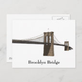 Carte postale : Brooklyn Bridge : New York City (Devant / Derrière)