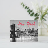 Carte Postale Brooklyn Bridge New York City (Debout devant)