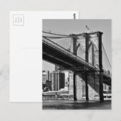 Carte Postale Brooklyn Bridge New York City (Devant / Derrière)