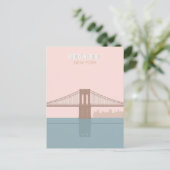 Carte Postale Brooklyn Bridge New York Minimalist Art (Debout devant)