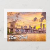 Carte Postale Brooklyn Bridge, New York, USA (Devant / Derrière)