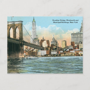 Carte Postale Brooklyn Bridge, New York Vintage