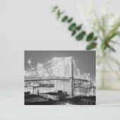 Carte Postale Brooklyn Bridge noir et blanc (Debout devant)