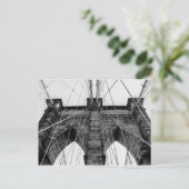 Carte Postale Brooklyn Bridge photo en noir et blanc (Debout devant)