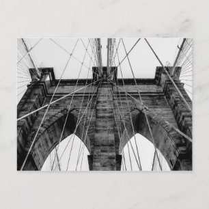 Carte Postale Brooklyn Bridge photo en noir et blanc