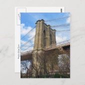 Carte postale Brooklyn Bridge Tower (Devant / Derrière)