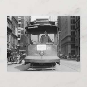 Carte Postale Brooklyn Bridge Trolley, 1915