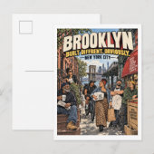 Carte Postale Brooklyn Construit Différemment (Devant / Derrière)