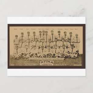Carte Postale Brooklyn Dodgers 1913 Fatima Tobacco Card Imprimer