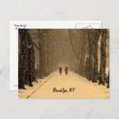 Carte Postale Brooklyn hivernal (Devant / Derrière)