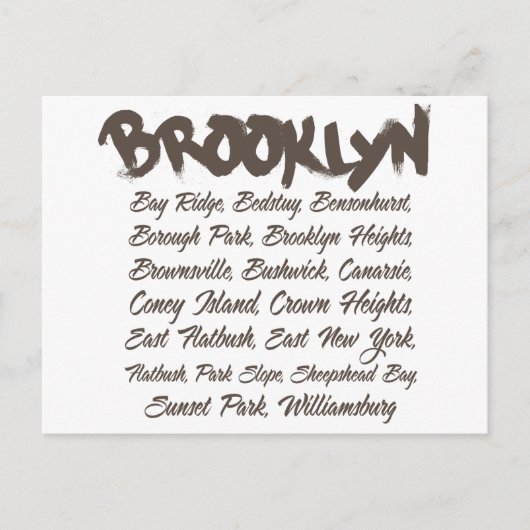 Carte Postale Brooklyn Hoods (Devant)