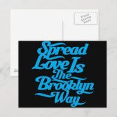 Carte Postale Brooklyn Love Blue (Devant / Derrière)