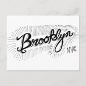Carte Postale Brooklyn NYC Script dessiné à la main (Devant)