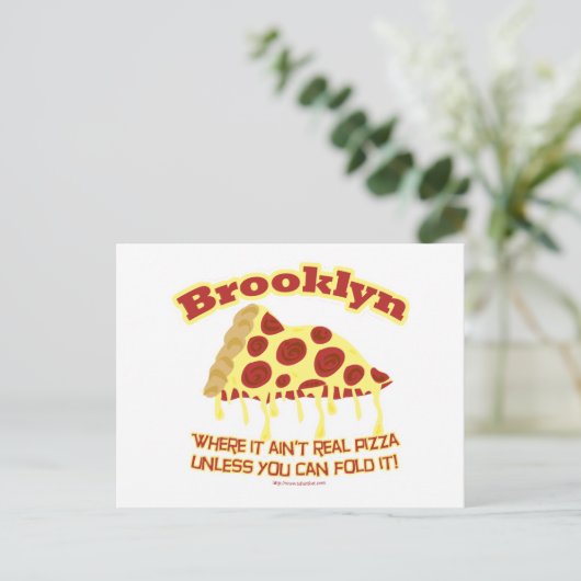 Carte Postale Brooklyn Pizza (Debout devant)