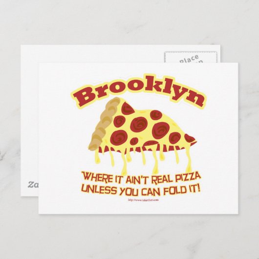 Carte Postale Brooklyn Pizza (Devant / Derrière)