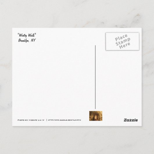 Carte postale Brooklyn Wintry Walk (Dos)